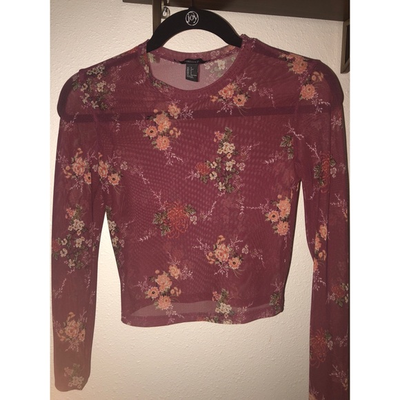 sheer long sleeve top forever 21